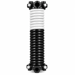 White Spring Torsion - 0.218 Wire x 2 in, D x 26 in. L - Right (Black Cone)