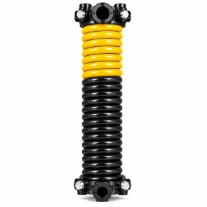 Yellow Spring Torsion - 0.207 in. Wire x 2 in. D x 24 In. L - Right (Black Cone)