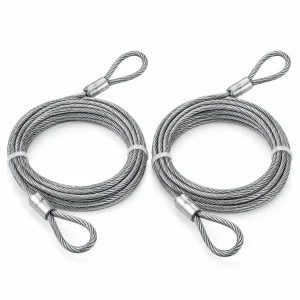 Garage Door Torsion Spring Cables For 8ft. High Door (Available Thickness: 1/8, Standard Single Pairs