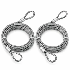 Garage Door Torsion Spring Cables For 7ft. High Door (Available Thickness: 1/8, Single Pair