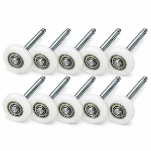 Garage Door Rollers - Short Stem Nylon - 2" Diameter 10-Ball Bearing 4" Stem - Pack of 10