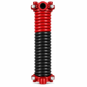 Red Spring Torsion - 0.225 Wire x 2 in. D x 27 in. L - Left (Red Cone)