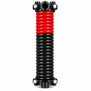 Red Spring Torsion - 0.225 Wire x 2 in. D x 27 in. L - Right (Black Cone)
